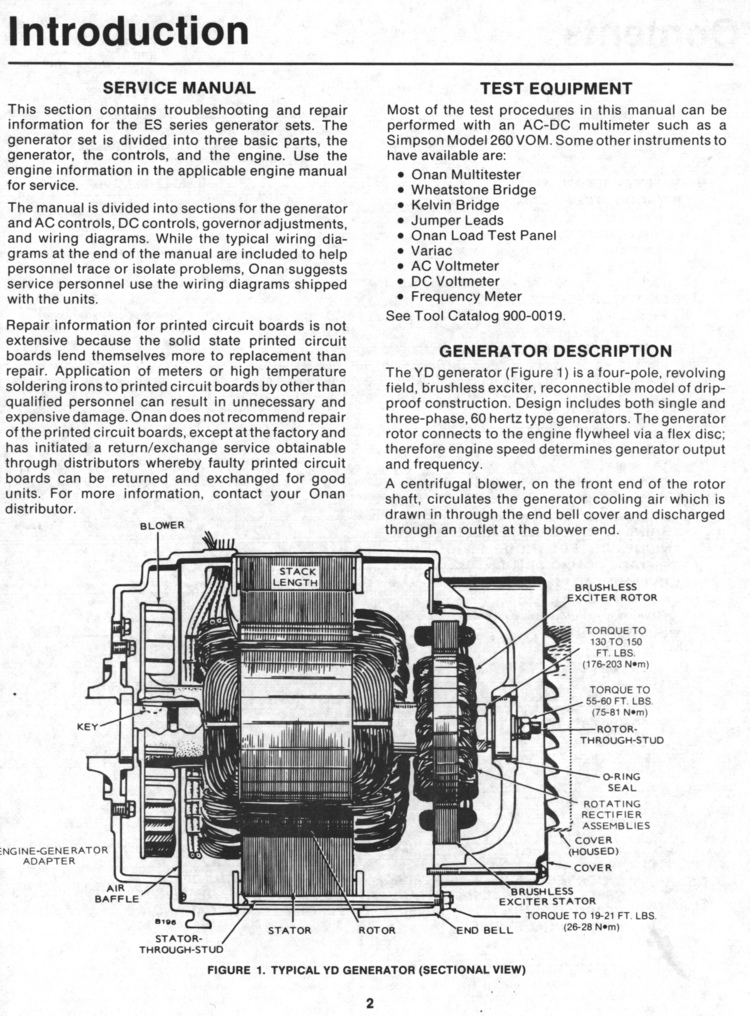onan 4000 generator parts diagrams