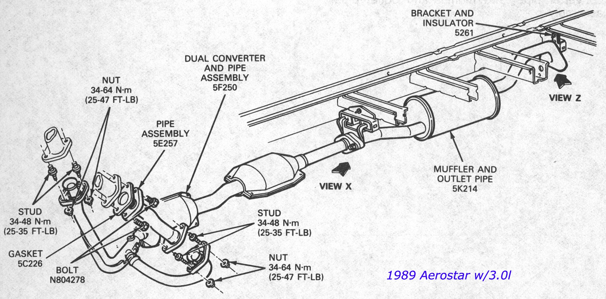 2000 F150 Exhaust System Diagram. i have a 2000 ford f150 4x4 5 7l v8