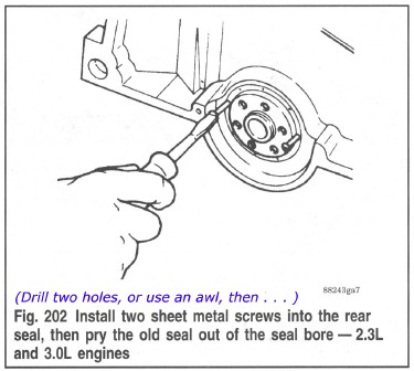 Seal removal instructions/illustration