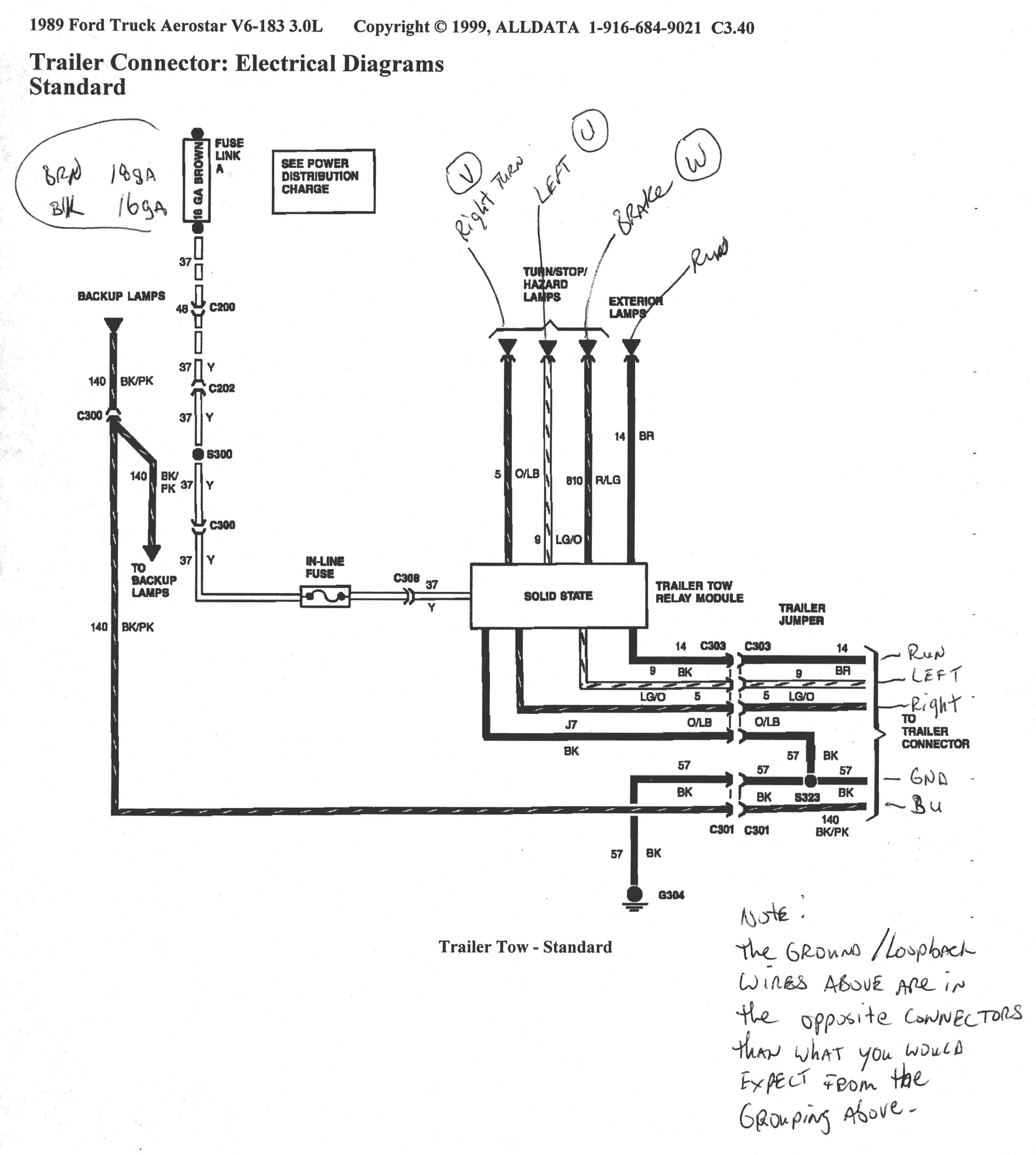 Ford ranger trailer wiring schematic