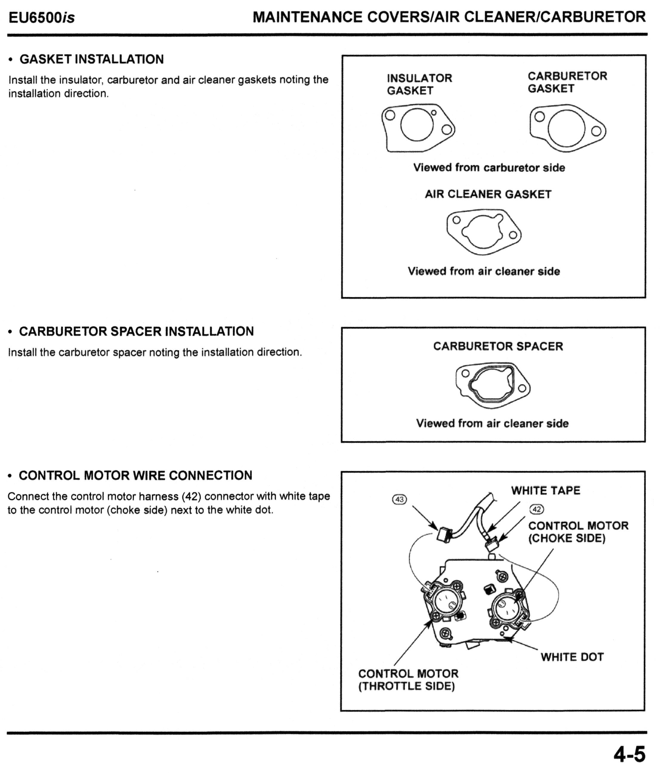 Honda EU6500is Generator Shop Manual Page 045