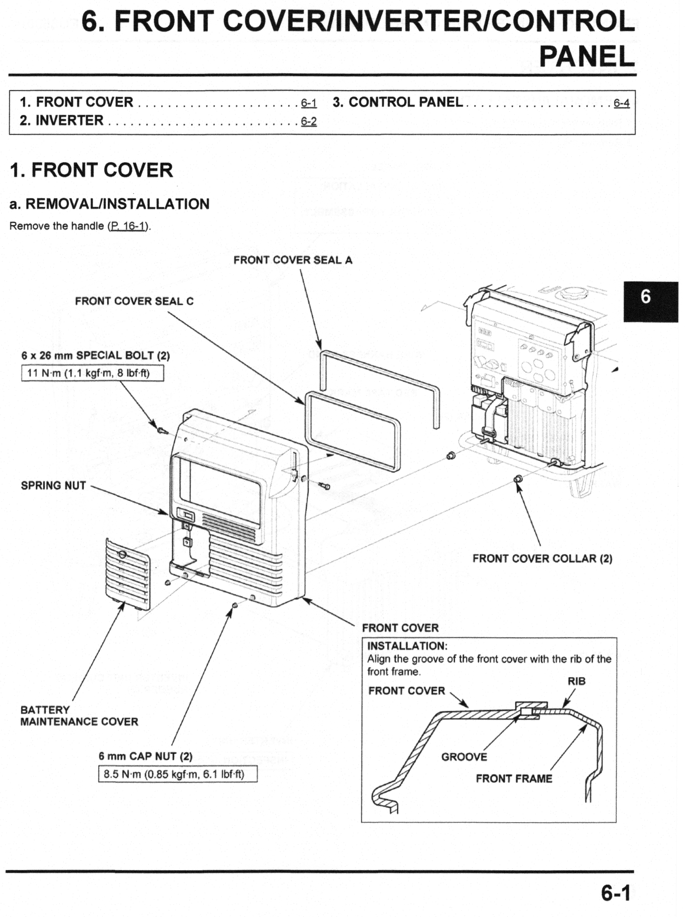 Honda EU6500is Generator Shop Manual Page 061