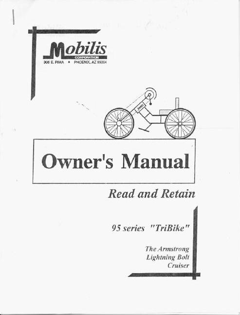 Lightning Bolt Tricycle Owners' Manual
