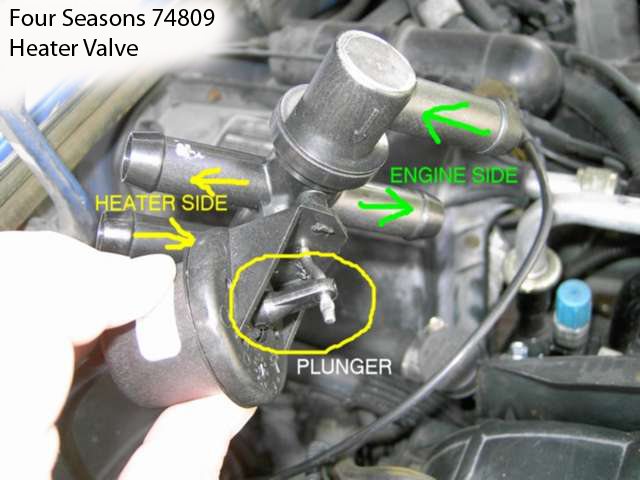 1997 Ford ranger heater control valve diagram