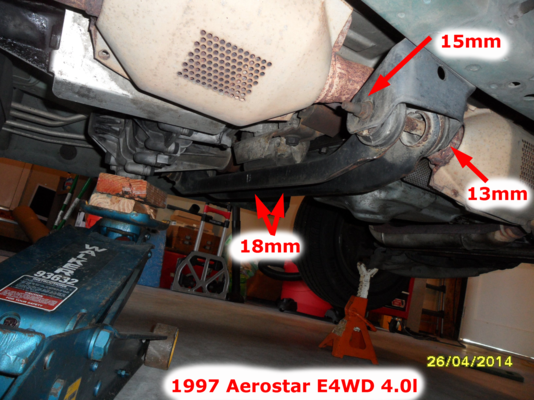 Ford aerostar transmission crossmember #2